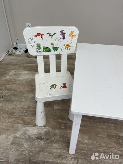 Детский стол и стул IKEA сундвик