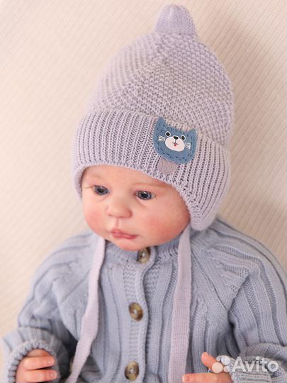 Шапка для новорожденного 0 3 месяца