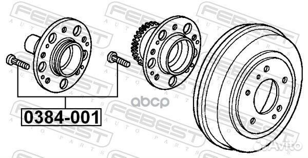 Шпилька колесная honda CR-V 96- 0384-001 038400