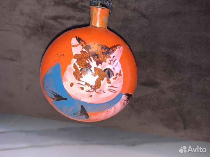 Елочные игрушки СССР шары толстое стекло