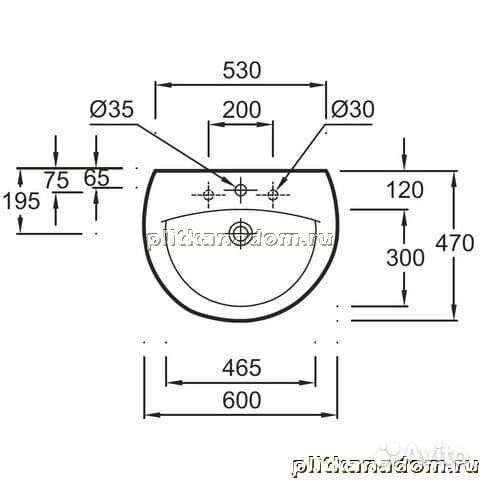 Jacob Delafon Patio E4159NG-00 раковина 60х47