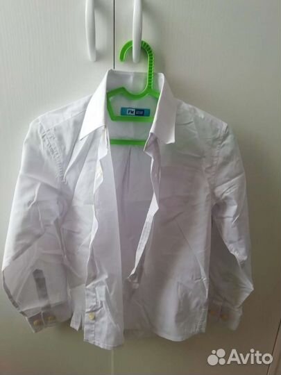 Рубашка детская белая новая 128
