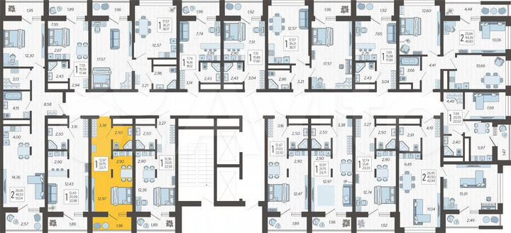 Квартира-студия, 23,7 м², 5/19 эт.
