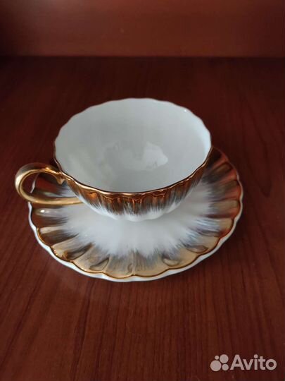 Чашка с блюдцем фарфор