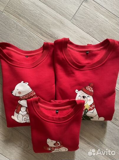 Новогодние свитшоты для фотосессии фэмили лук