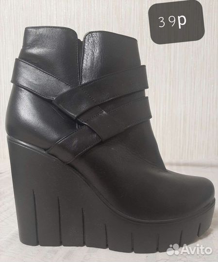 Ботильоны кожаные 39