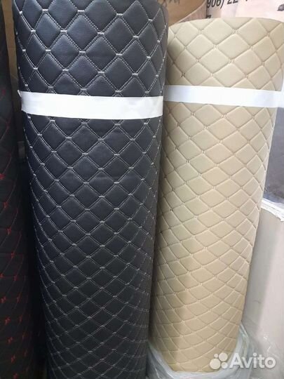 Экокожа стеганная ромб, соты, квадрат