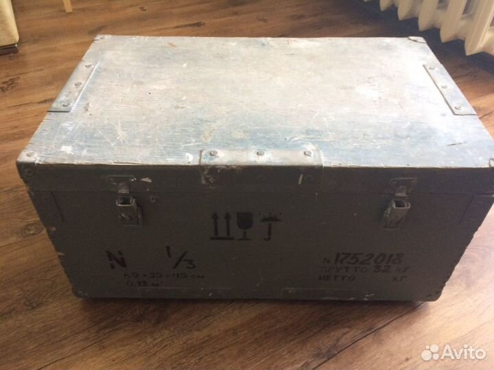 Ящик деревянный военный, винтажный