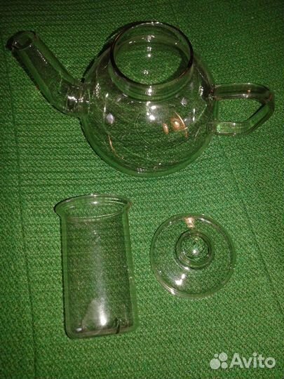 Чайник заварочный стеклянный, сахарница, графин