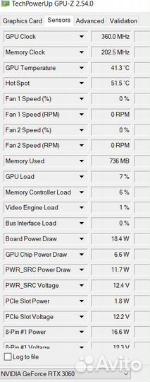 Видеокарта Asus rog strix RTX 3060