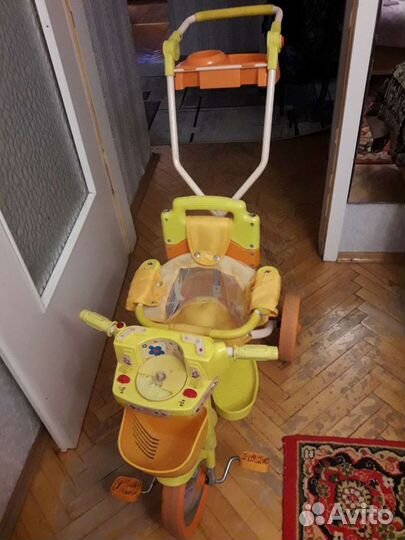 Велосипед коляска с ручкой