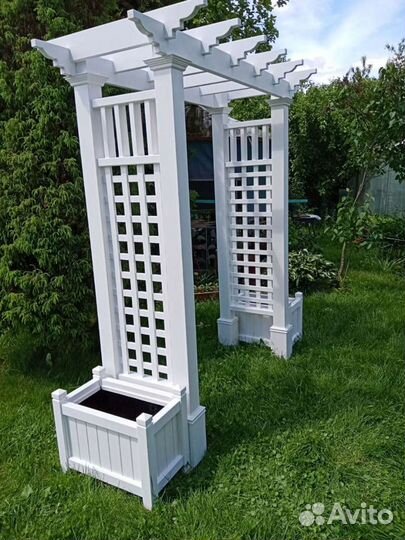 Арка садовая с кашпо для цветов