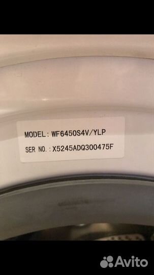 Стиральная машина samsung wf6450s4v