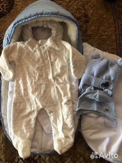 Конверт на выписку зимний для мальчика