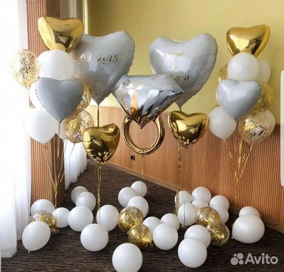 Шары на праздник свадьба гелиевые шары