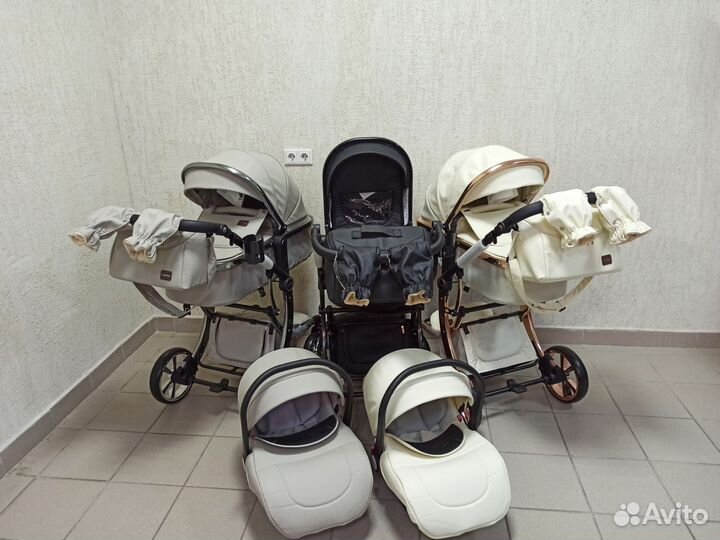 Новая коляска 3в1 экокожа Luxmom 608