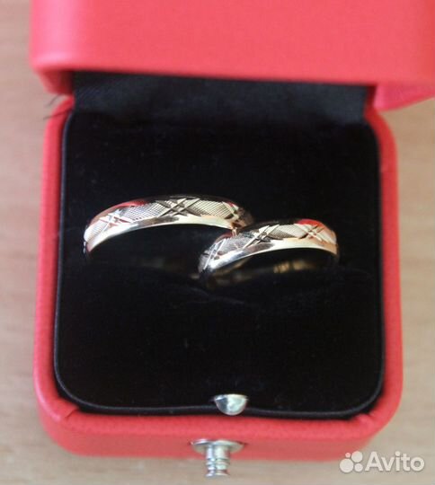 Золотые обручальные кольца (пара) торг