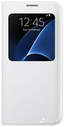 Чехол-книжка S-View для Samsung Galaxy S6 (белый)