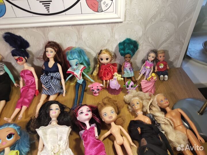 Куклы барби, LOL 15 шт + платья игрушки, бонусы