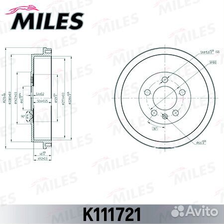 Барабан тормозной VW polo russia