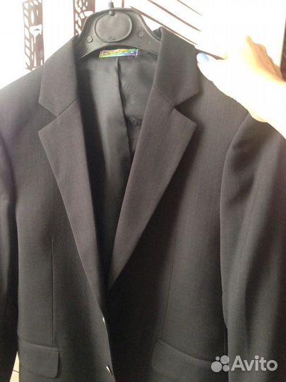 Пиджак школьный темно серый 152 новый