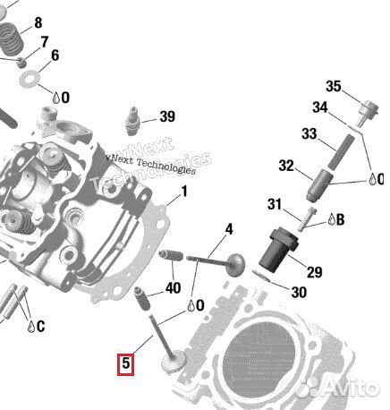Впускной клапан BRP 420254359(420254354)