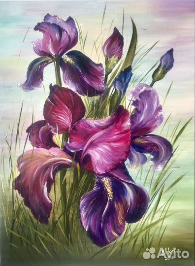 Авторская картина Ирисы