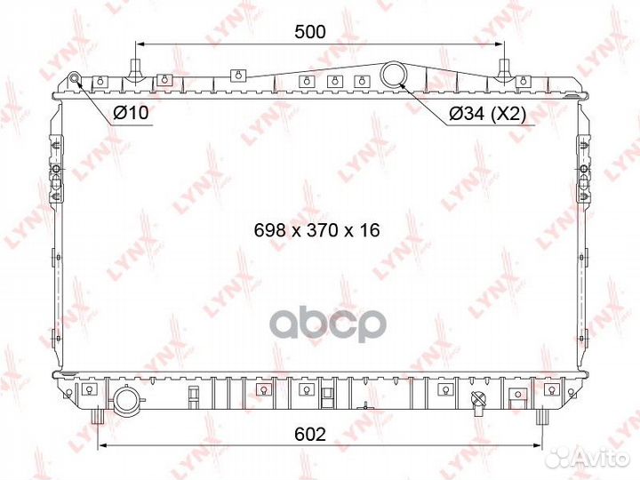 Радиатор охлаждения паяный MT RB1015 lynxauto
