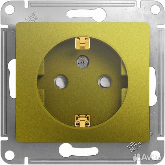 Розетка Schneider Electric Glossa с заземлением и