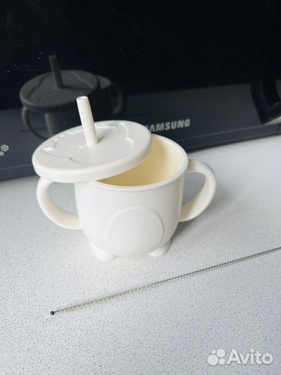 Кружка поильник с трубочкой