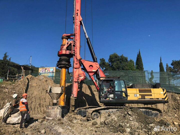Бурение под буронабивные сваи. Аренда буровой