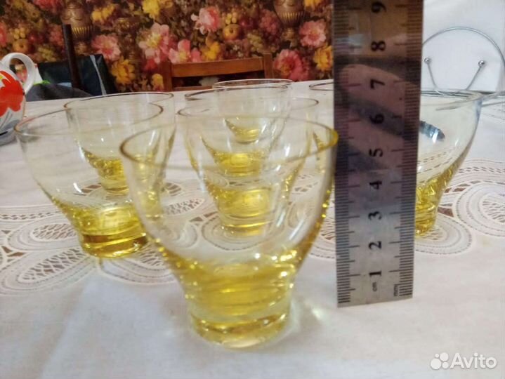 Рюмки СССР Цветное стекло винтаж