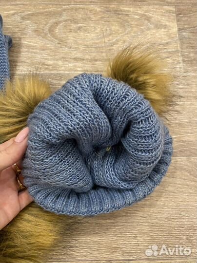 Комплект шапка и снуд