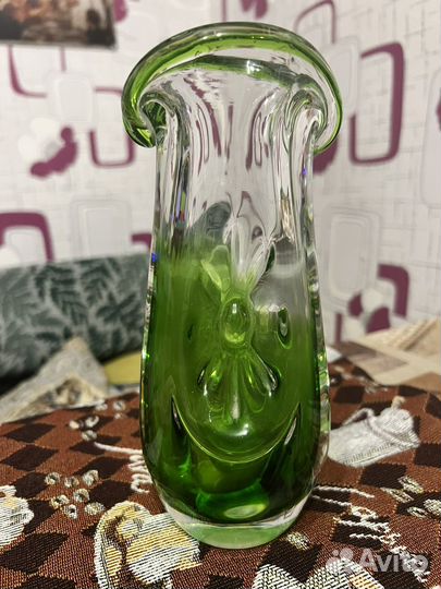 Ваза цветное стекло СССР