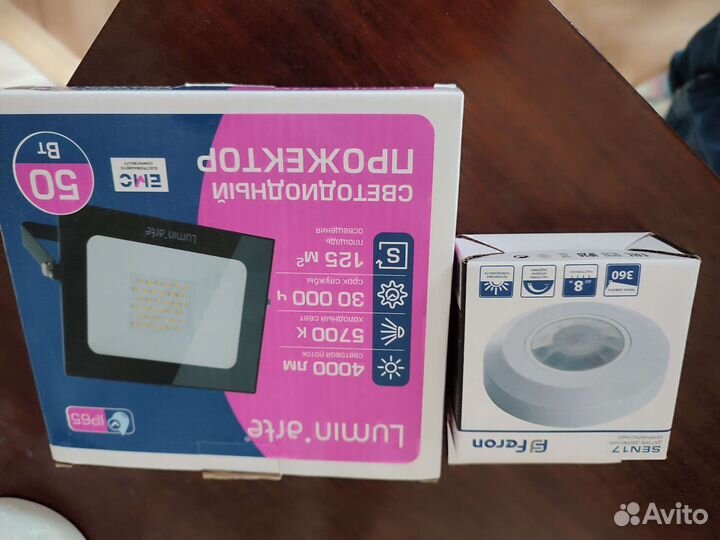 Светодиодный прожектор уличный с датчиком