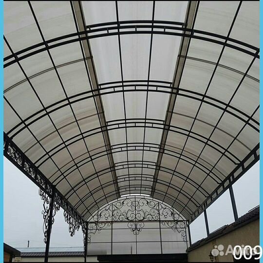 Навесы из поликарбоната заборы ворота гаражи