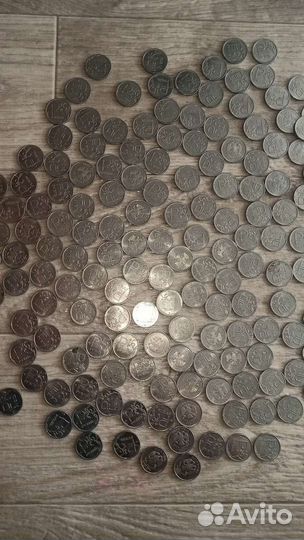 Коллекция монет с символом P вместо 1рубля 165штук