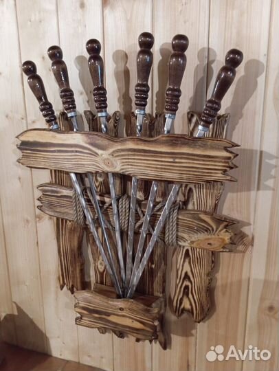 Подставка для шампуров, крепление на стену