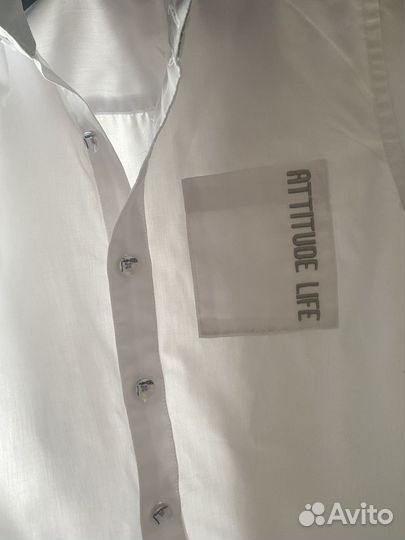 Рубашка белая с коротким рукавом школьная