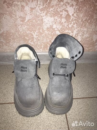 Женские зимние сапоги miumiu