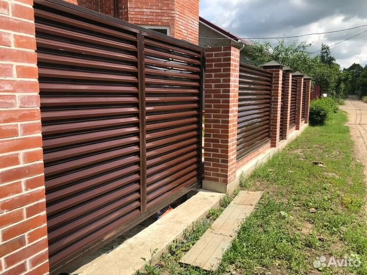 Забор еврожалюзи