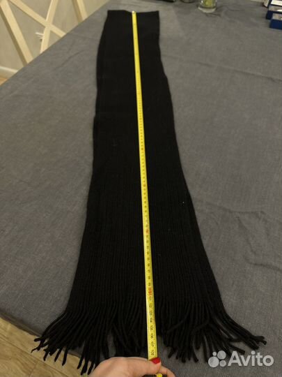 Шерстяной шарф черный