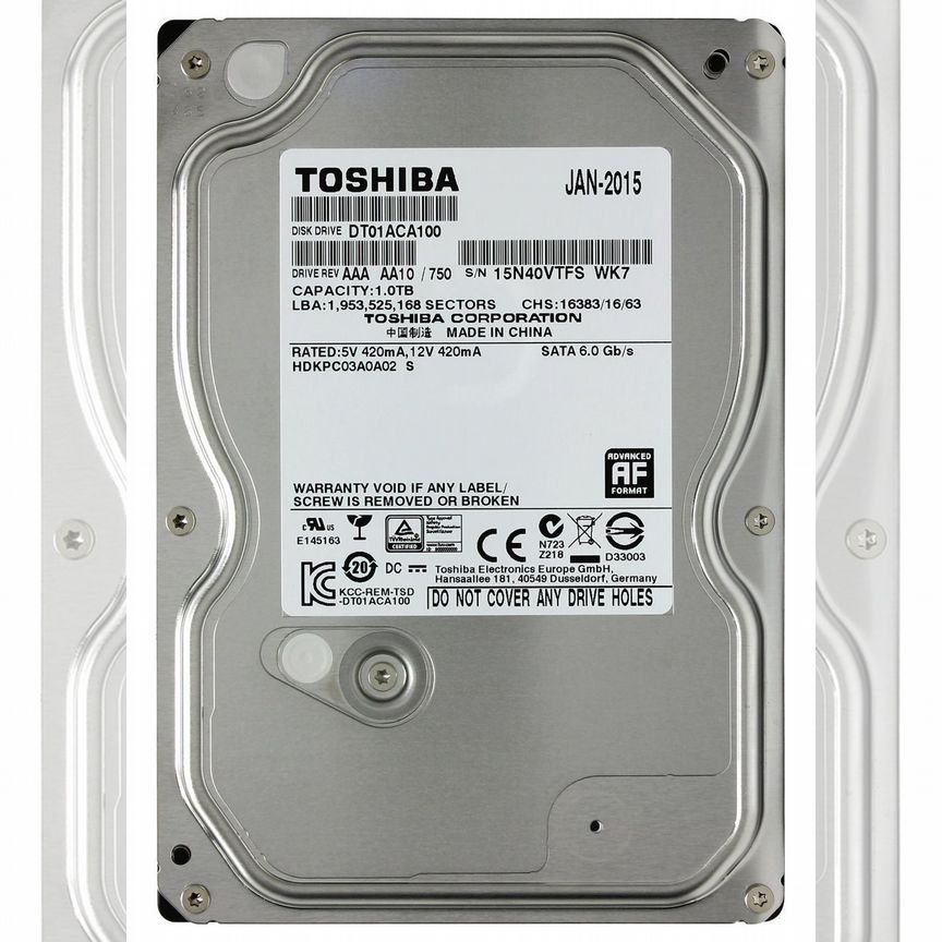 [DT01ACA100] Жесткий Диск Toshiba 1tb Sata3 3.5 Dt01aca100