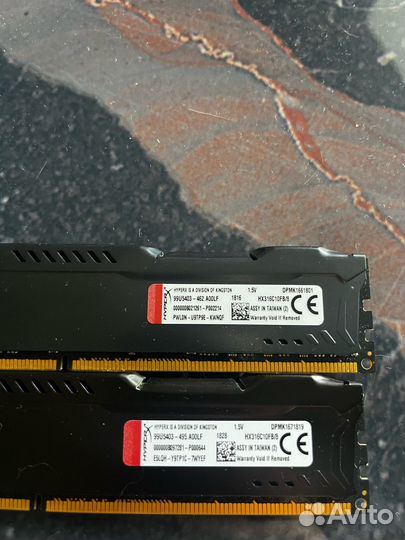 Оперативная память Kingston hyperx fury ddr3 16gb