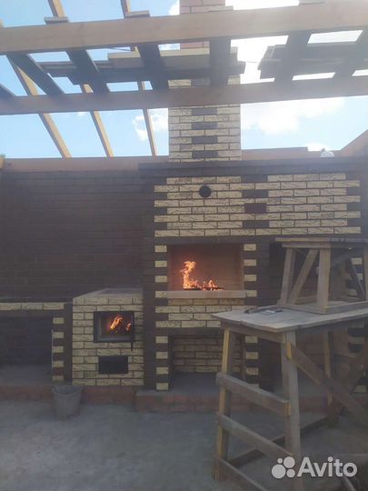 Печи камины барбекю из кирпича