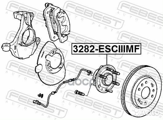 К-кт подшипника ступицы передней ABS Chevrolet