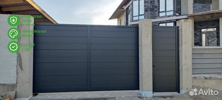 Откатные ворота Алютех