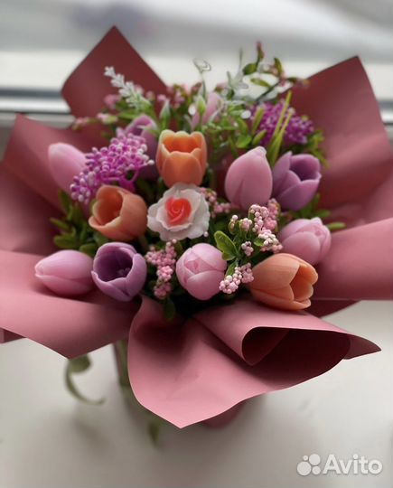Букет цветов из мыла