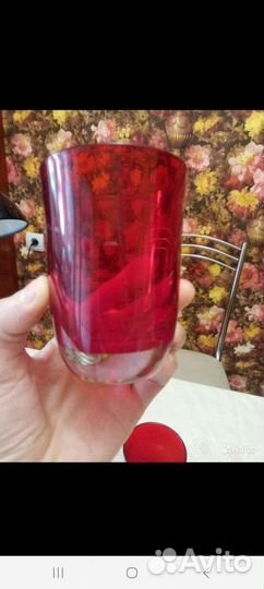 Рюмки,стаканчики,хрусталь,красное стекло.ссср