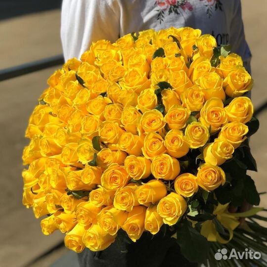Цветы желтые розы букет